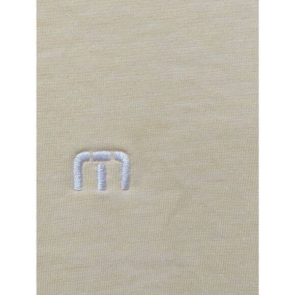 Travis Mathew Men's Yellow Short-Sleeve Pointed Collar Golf Polo Shirt Size M - Picture 5 of 6